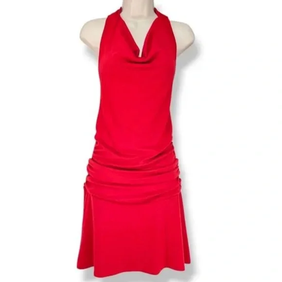 NWOT Free People Beach Valerie Halter Jersey knit Mini Dress in Red Sz M - Picture 6 of 10